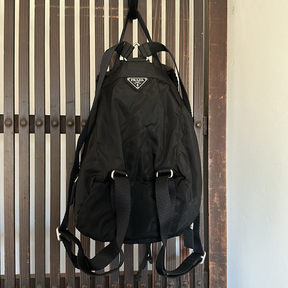 Authentic Prada small Tessuto drawstring backpack - Picture 2 of 8